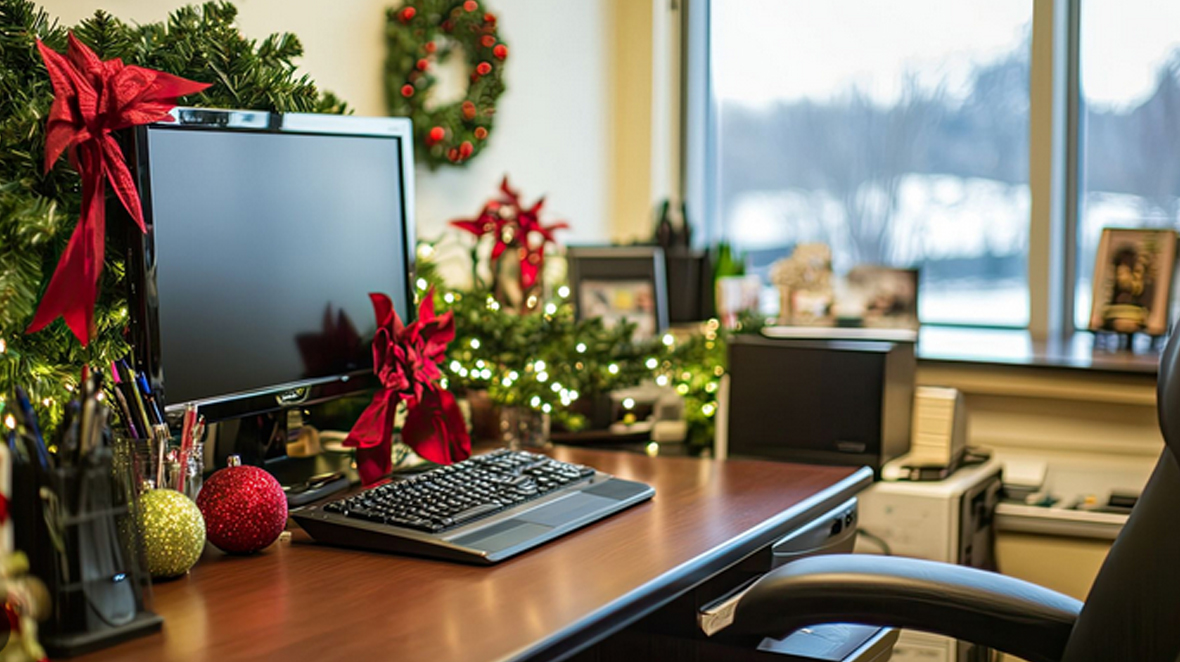 Weihnachtszeit Büro
